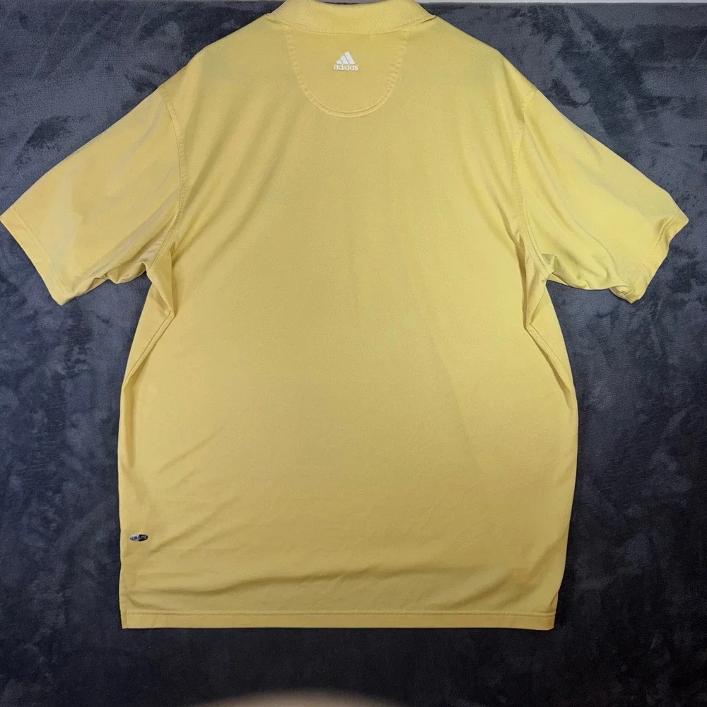 Mens XL Adidas Polo Shirt Yellow Excellent Bear's Best Atlanta Golf ClimaLite
